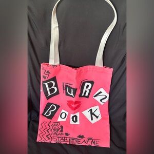 Mean Girls Burn Book Themed Fabric Tote Bag